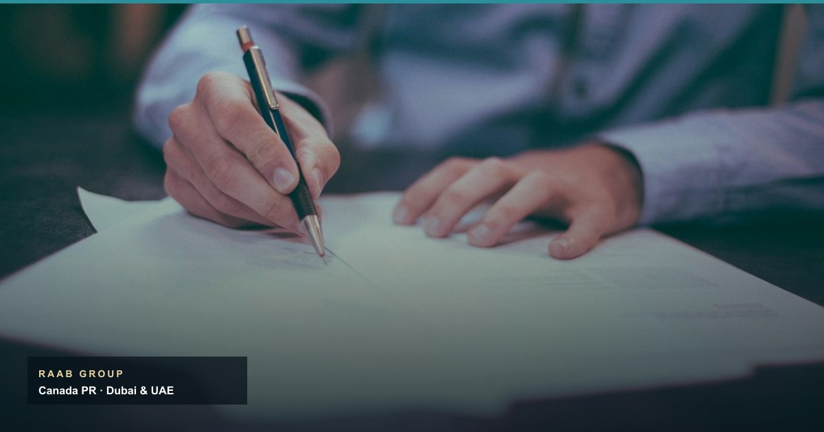 Canada PR Documents Checklist for UAE Residents — Raab Group Dubai UAE